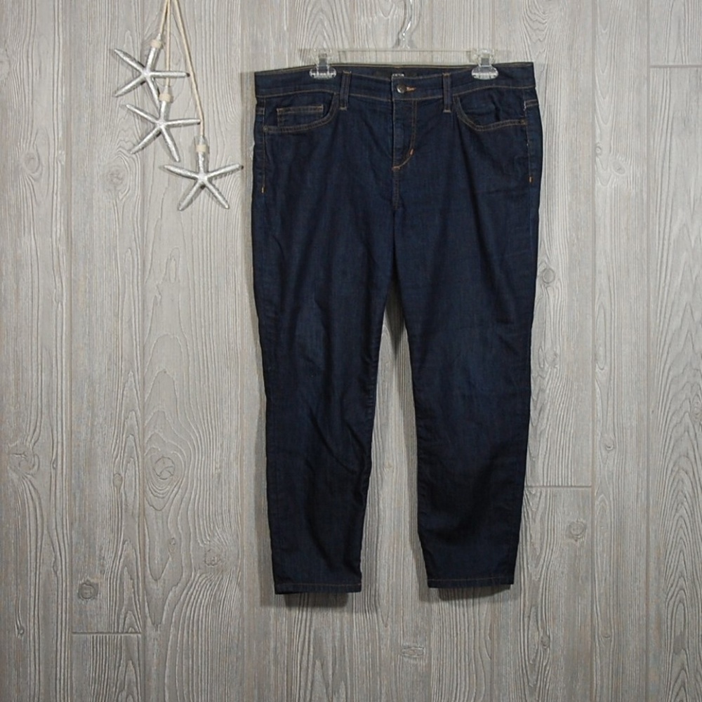 Joe's Jeans Ariel Crop Stretch Dark Indigo Sz 32